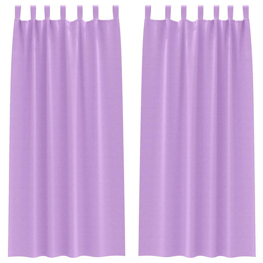 Vidaxl zwart-out gordijnen met ringen 2 pcs paars 260 x 140 cm