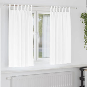 Vidaxl zwart-out gordijnen met ringen 2 pcs puur wit 175 x 140 cm