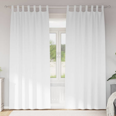 Vidaxl zwart-out gordijnen met ringen 2 pcs puur wit 245 x 140 cm