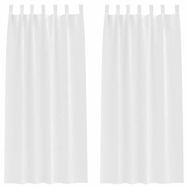 Vidaxl zwart-out gordijnen met ringen 2 pcs puur wit 245 x 140 cm