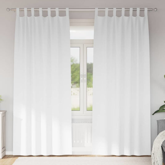Vidaxl zwart-out gordijnen met ringen 2 pcs puur wit 260 x 140 cm