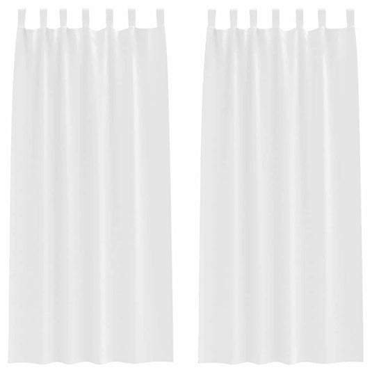 Vidaxl zwart-out gordijnen met ringen 2 pcs puur wit 260 x 140 cm