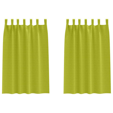 Vidaxl zwart-out gordijnen met ringen 2 pcs groen 175 x 140 cm