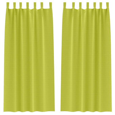 Vidaxl zwart-out gordijnen met ringen 2 pcs groen 245 x 140 cm