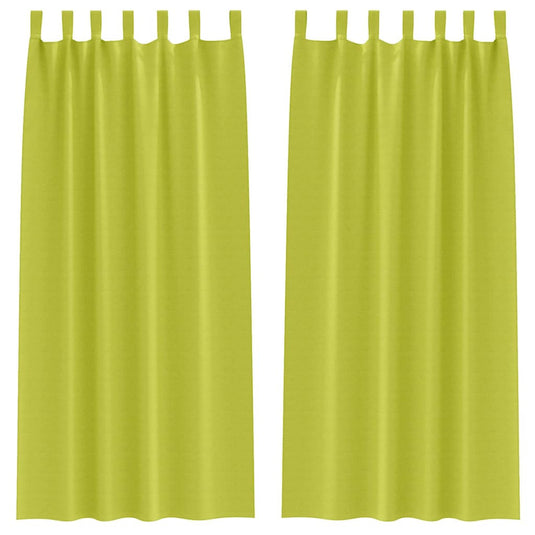 Vidaxl zwart-out gordijnen met ringen 2 pcs groen 260 x 140 cm