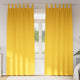 Vidaxl zwart-out gordijnen met ringen 2 pcs mosterdgeel 225 x 140 cm