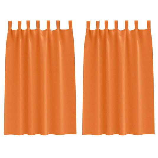 Vidaxl zwart-out gordijnen met ringen 2 pcs feloranje 175 x 140 cm