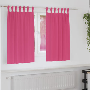 Vidaxl zwart-out gordijnen met ringen 2 pcs felroze 140 x 140 cm