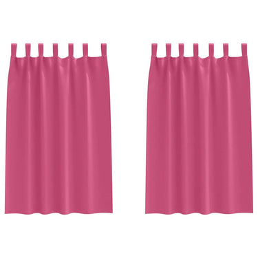 Vidaxl zwart-out gordijnen met ringen 2 pcs felroze 175 x 140 cm