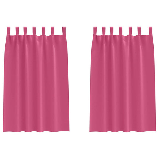 Vidaxl zwart-out gordijnen met ringen 2 pcs felroze 175 x 140 cm