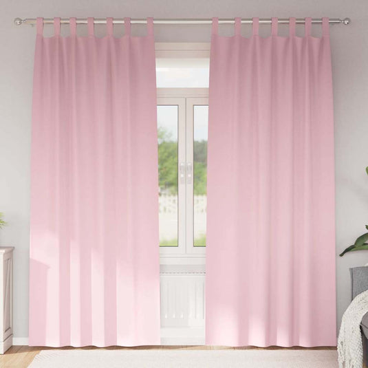 Vidaxl zwart-out gordijnen met ringen 2 pcs babyroze 260 x 140 cm