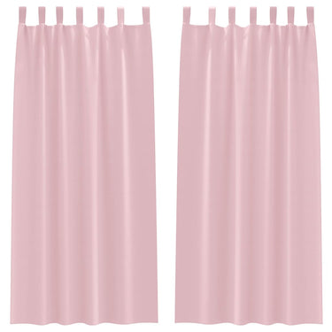 Vidaxl zwart-out gordijnen met ringen 2 pcs babyroze 260 x 140 cm