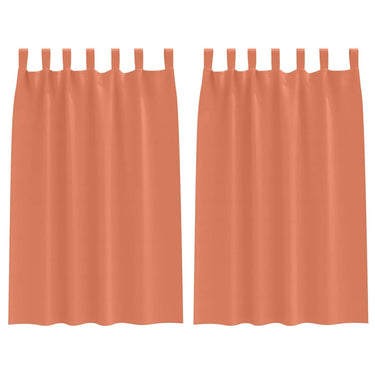 Vidaxl zwart-out gordijnen met ringen 2 pcs terracotta 175 x 140 cm