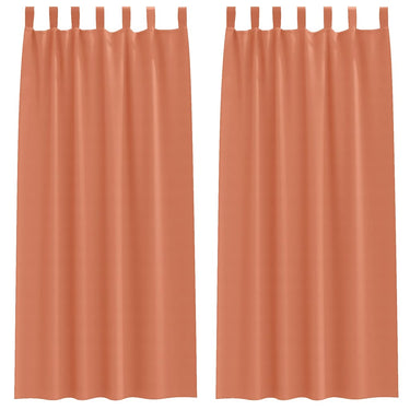 Vidaxl zwart-out gordijnen met ringen 2 pcs terracotta 260 x 140 cm