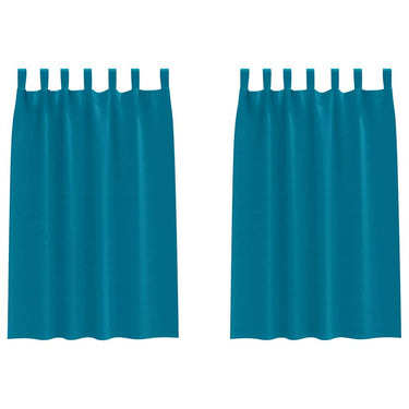 Vidaxl zwart-out gordijnen met ringen 2 pcs turquoise 175 x 140 cm