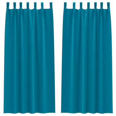 Vidaxl zwart-out gordijnen met ringen 2 pcs turquoise 260 x 140 cm