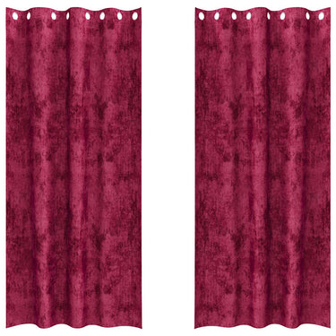 Vidaxl velvet gordijnen 2 pcs wijnrood 260 x 140 cm fluweel