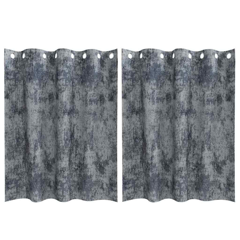 ギャラリービューアに画像をロードする, Vidaxl velvet gordijnen 2 pcs zilvergrijs 140 x 140 cm fluweel

