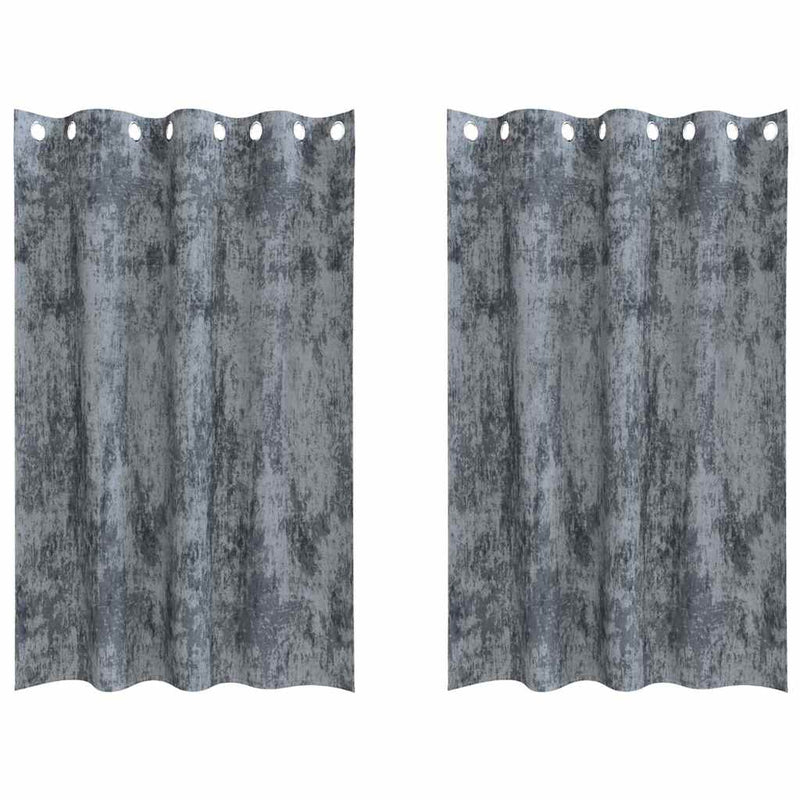Chargez l'image dans la visionneuse de la galerie, Vidaxl velvet gordijnen 2 pcs zilvergrijs 175 x 140 cm fluweel
