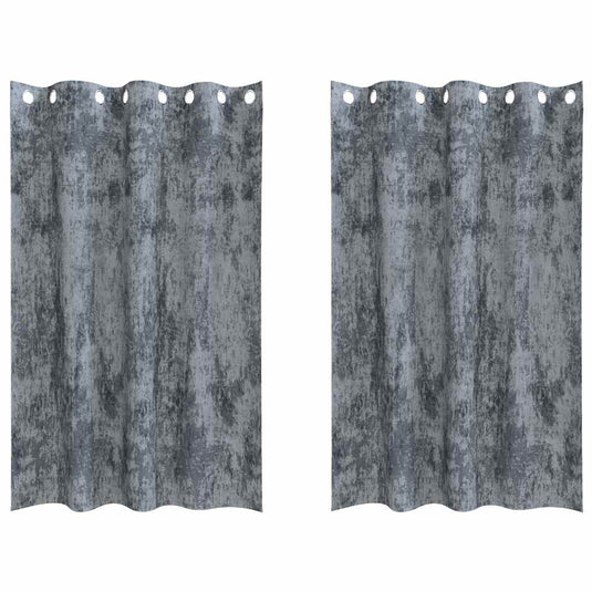 Vidaxl velvet gordijnen 2 pcs zilvergrijs 175 x 140 cm fluweel