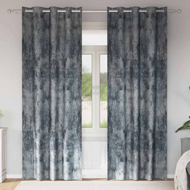 ギャラリービューアに画像をロードする, Vidaxl velvet gordijnen 2 pcs zilvergrijs 225 x 140 cm fluweel
