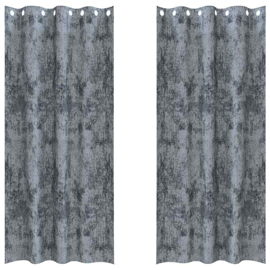 Vidaxl velvet gordijnen 2 pcs zilvergrijs 225 x 140 cm fluweel