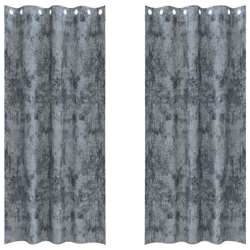 ギャラリービューアに画像をロードする, Vidaxl velvet gordijnen 2 pcs zilvergrijs 260 x 140 cm fluweel
