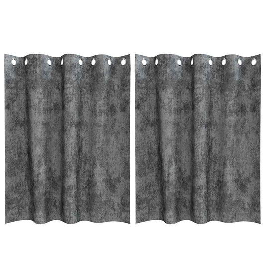 Vidaxl velvet gordijnen met gordijnen 2 pcs grijs 140 x 140 cm fluweel