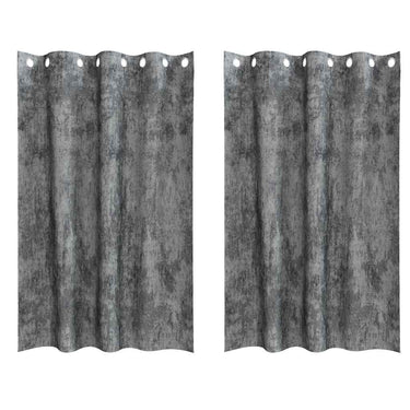 Vidaxl velvet gordijnen met gordijnen 2 pcs grijs 175 x 140 cm fluweel