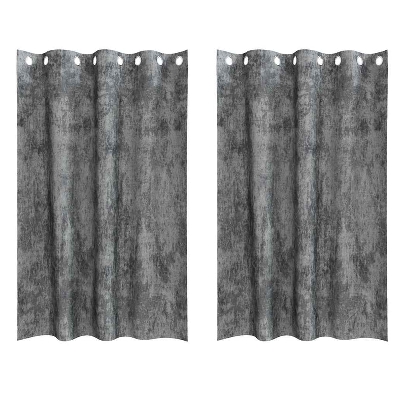 ギャラリービューアに画像をロードする, Vidaxl velvet gordijnen met gordijnen 2 pcs grijs 175 x 140 cm fluweel
