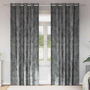 Vidaxl velvet gordijnen met gordijnen 2 pcs grijs 245 x 140 cm fluweel