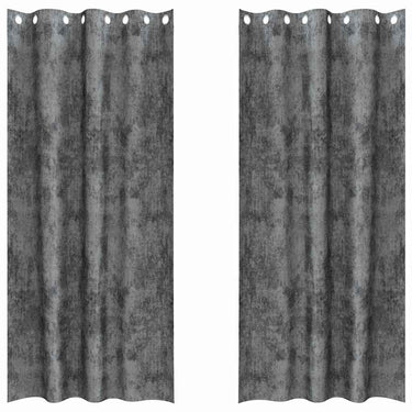 Vidaxl velvet gordijnen met gordijnen 2 pcs grijs 245 x 140 cm fluweel