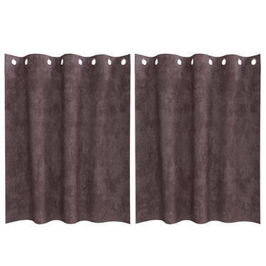 Vidaxl velvet gordijnen met gordijnen 2 pcs bruin 140 x 140 cm fluweel