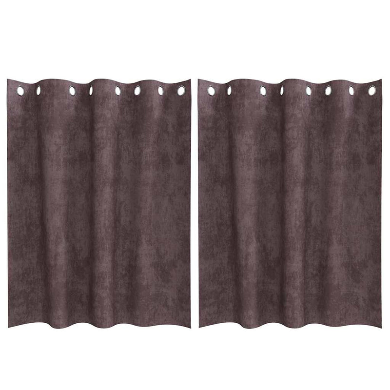ギャラリービューアに画像をロードする, Vidaxl velvet gordijnen met gordijnen 2 pcs bruin 140 x 140 cm fluweel

