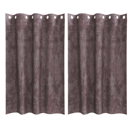 Vidaxl velvet gordijnen met gordijnen 2 pcs bruin 175 x 140 cm fluweel