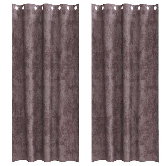 Vidaxl velvet gordijnen met gordijnen 2 pcs bruin 225 x 140 cm fluweel