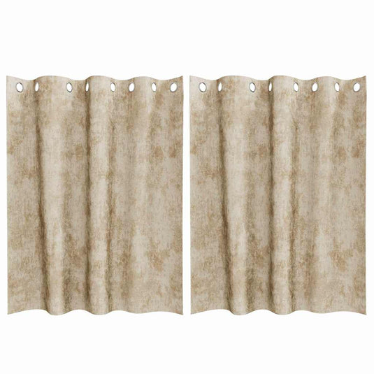 Vidaxl velvet gordijnen met gordijnen 2 pcs crème 140 x 140 cm fluweel
