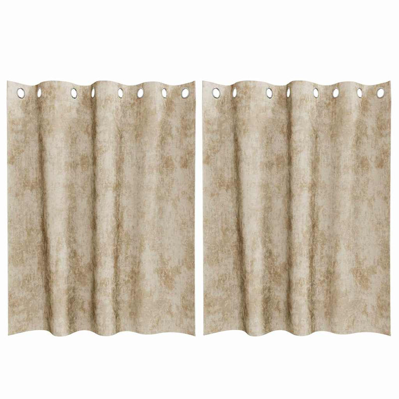 ギャラリービューアに画像をロードする, Vidaxl velvet gordijnen met gordijnen 2 pcs crème 140 x 140 cm fluweel
