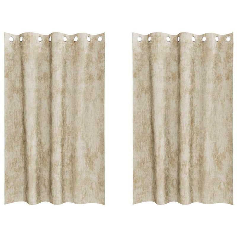 ギャラリービューアに画像をロードする, Vidaxl velvet gordijnen met gordijnen 2 pcs crème 175 x 140 cm fluweel
