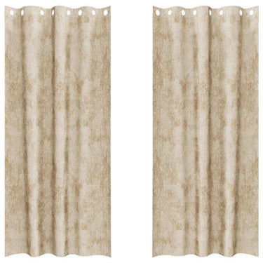 Vidaxl velvet gordijnen met gordijnen 2 pcs crème 225 x 140 cm fluweel