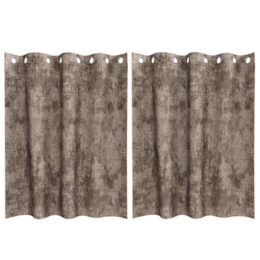 Vidaxl velvet gordijnen 2 pcs cappuccino 140 x 140 cm fluweel