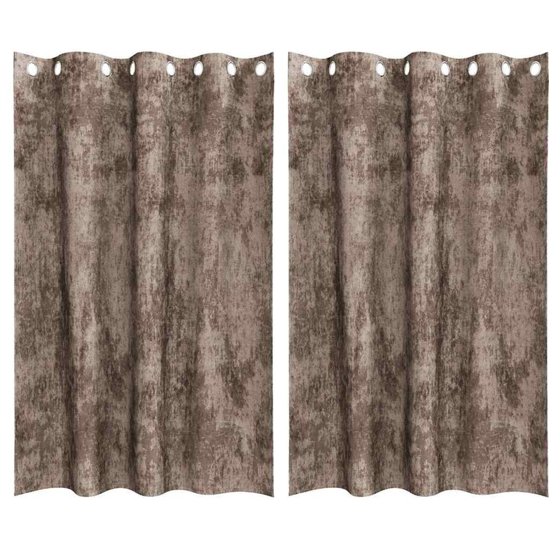 Afbeelding laden in galerijviewer, Vidaxl velvet gordijnen 2 pcs cappuccino 175 x 140 cm fluweel
