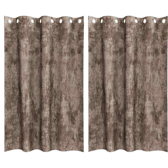 Vidaxl velvet gordijnen 2 pcs cappuccino 175 x 140 cm fluweel