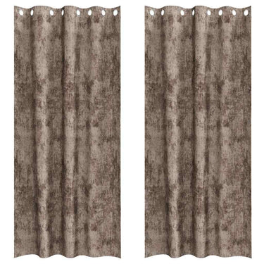 Vidaxl velvet gordijnen 2 pcs cappuccino 245 x 140 cm fluweel
