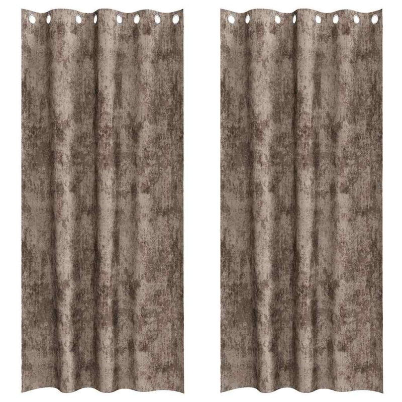 Afbeelding laden in galerijviewer, Vidaxl velvet gordijnen 2 pcs cappuccino 245 x 140 cm fluweel
