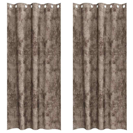 Vidaxl velvet gordijnen 2 pcs cappuccino 260 x 140 cm fluweel