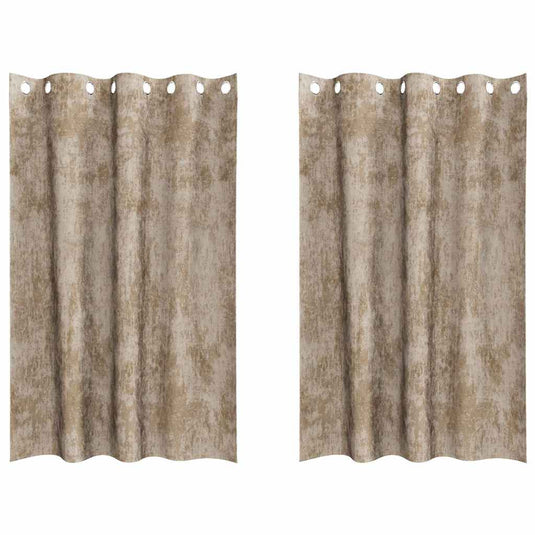 Vidaxl velvet gordijnen 2 pcs champagne 175 x 140 cm fluweel