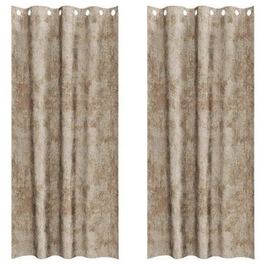 Vidaxl velvet gordijnen 2 pcs champagne 260 x 140 cm fluweel