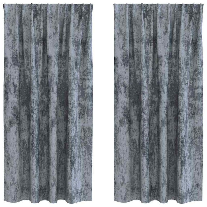 ギャラリービューアに画像をロードする, Vidaxl velvet gordijnen 2 pcs zilvergrijs 175 x 140 cm fluweel
