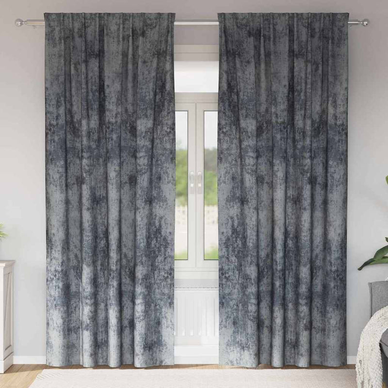 Chargez l'image dans la visionneuse de la galerie, Vidaxl velvet gordijnen 2 pcs zilvergrijs 260 x 140 cm fluweel
